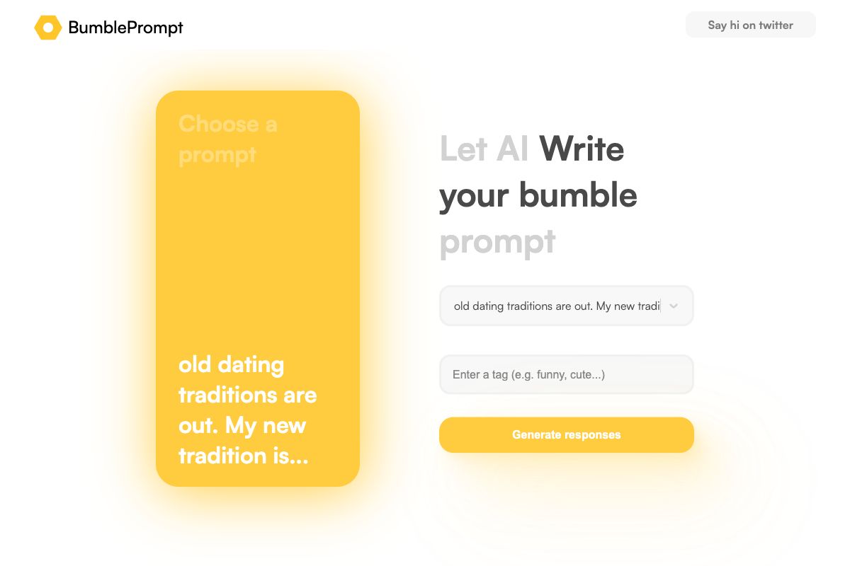 BumblePrompt: AI-Generated Dating Profile Prompts