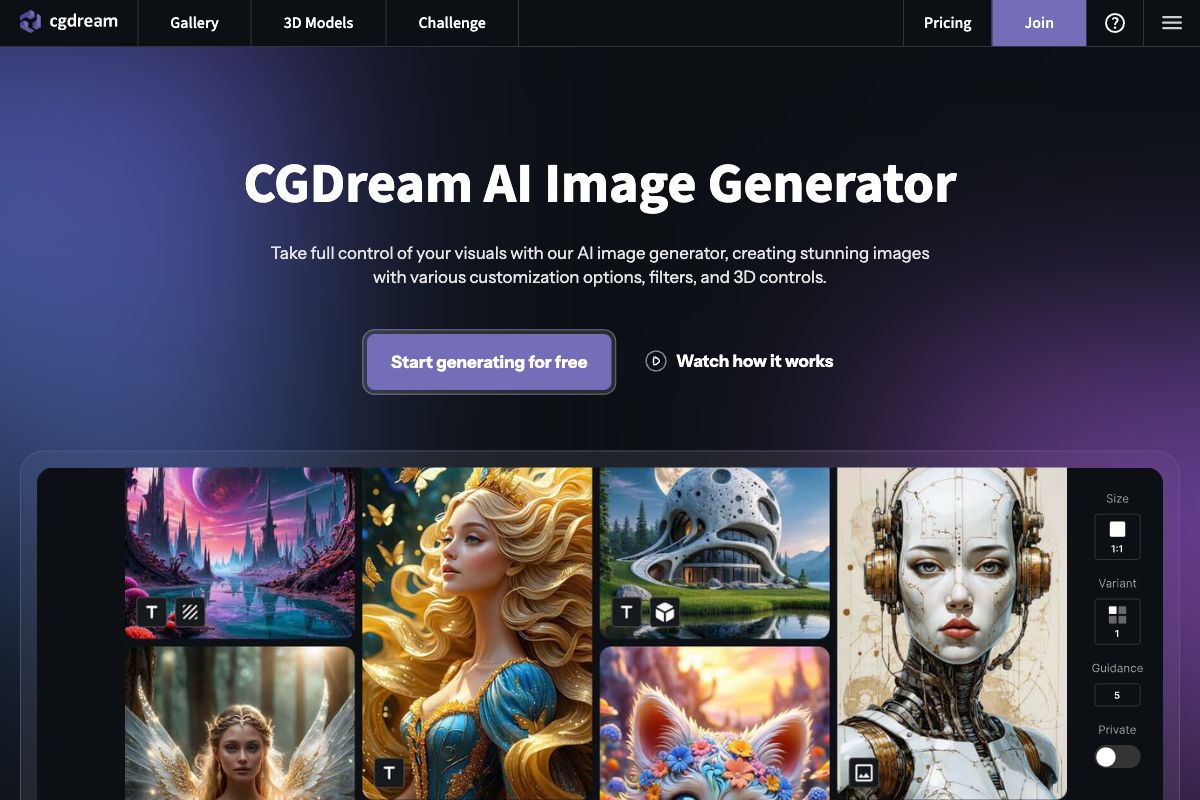 CGDream AI Image Generator