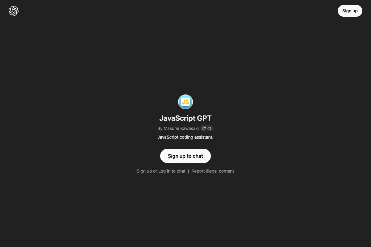 JavaScript GPT: JavaScript Coding Assistant