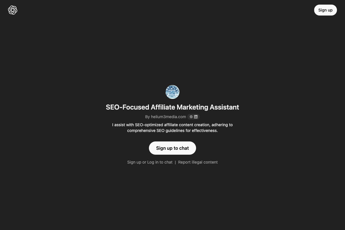 SEO-Focused Affiliate Marketing Assistant