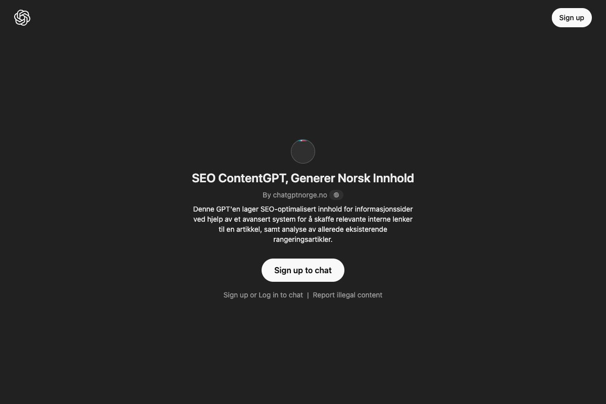 SEO ContentGPT by chatgptnorge.no