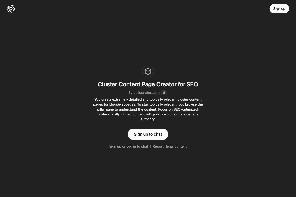 Cluster Content Page Creator for SEO