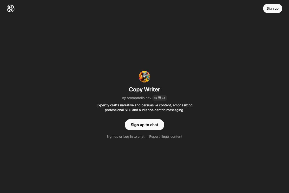 Copy Writer by Promptfolio.dev