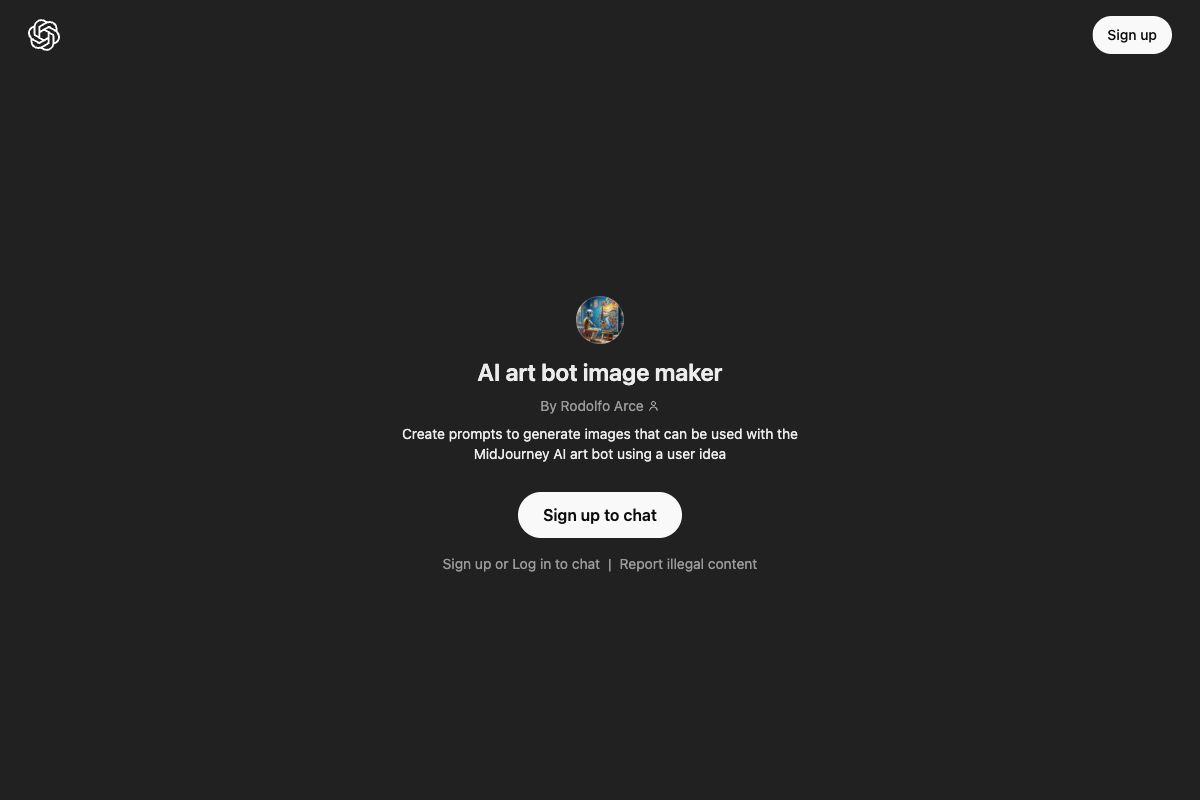 AI art bot image maker by Rodolfo Arce