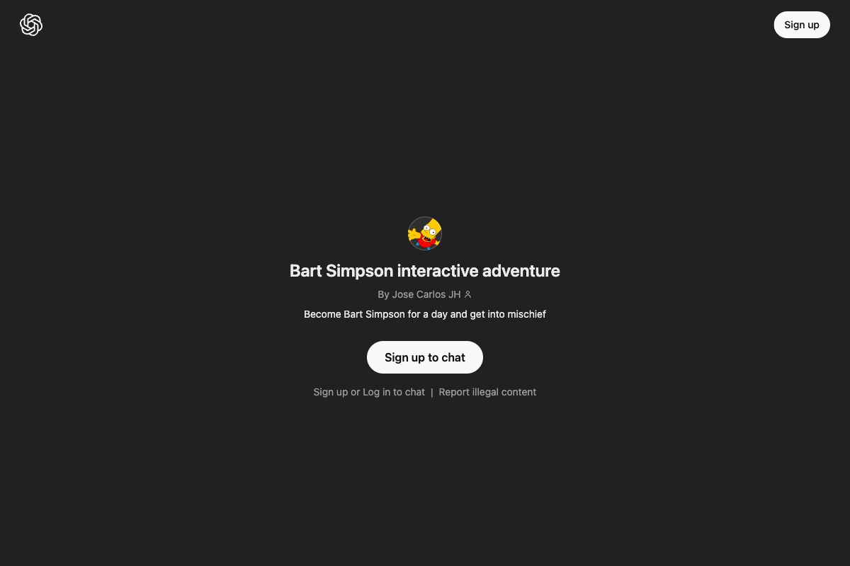 Bart Simpson Interactive Adventure - By Jose Carlos JH