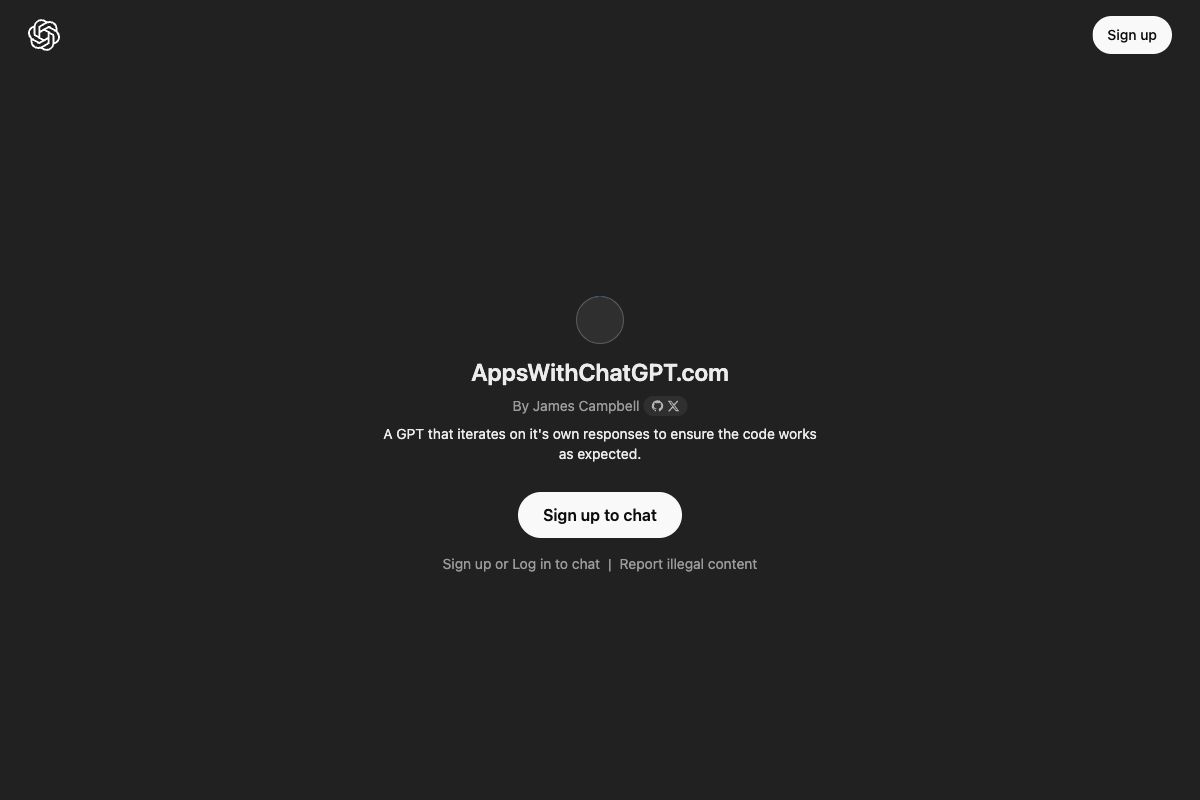 AppsWithChatGPT - A GPT Tool for Code Iteration