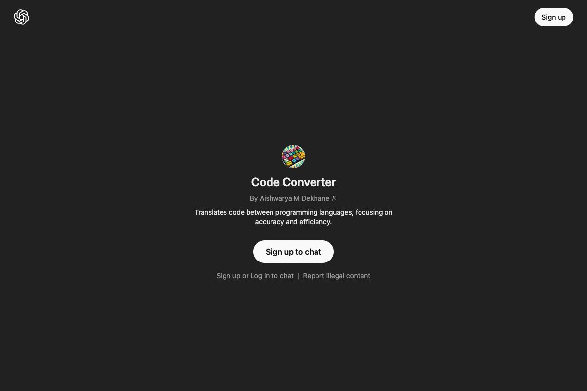 Code Converter by Aishwarya M Dekhane