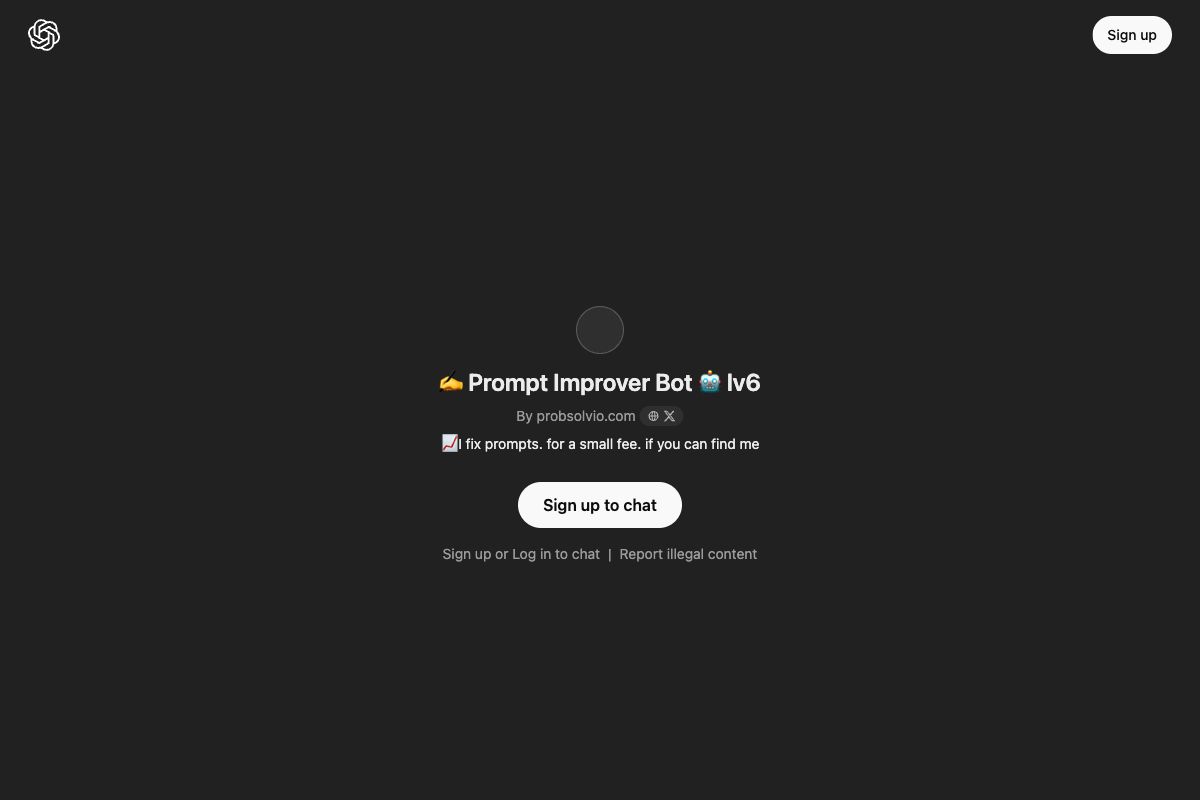 Prompt Improver Bot by probsolvio.com