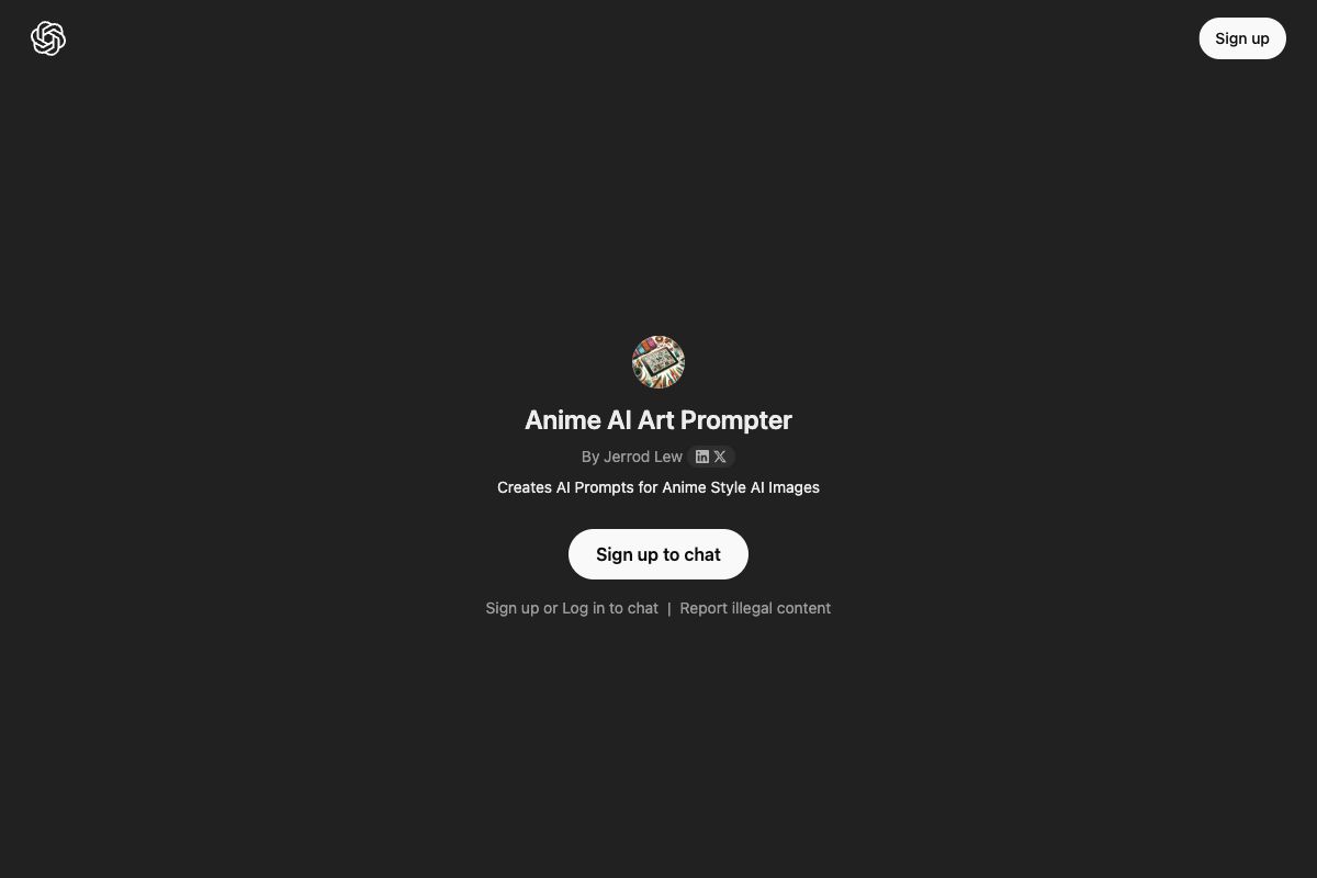 Anime AI Art Prompter