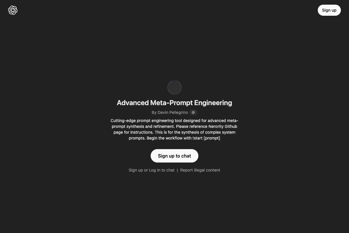 Advanced Meta-Prompt Engineering Tool by Devin Pellegrino