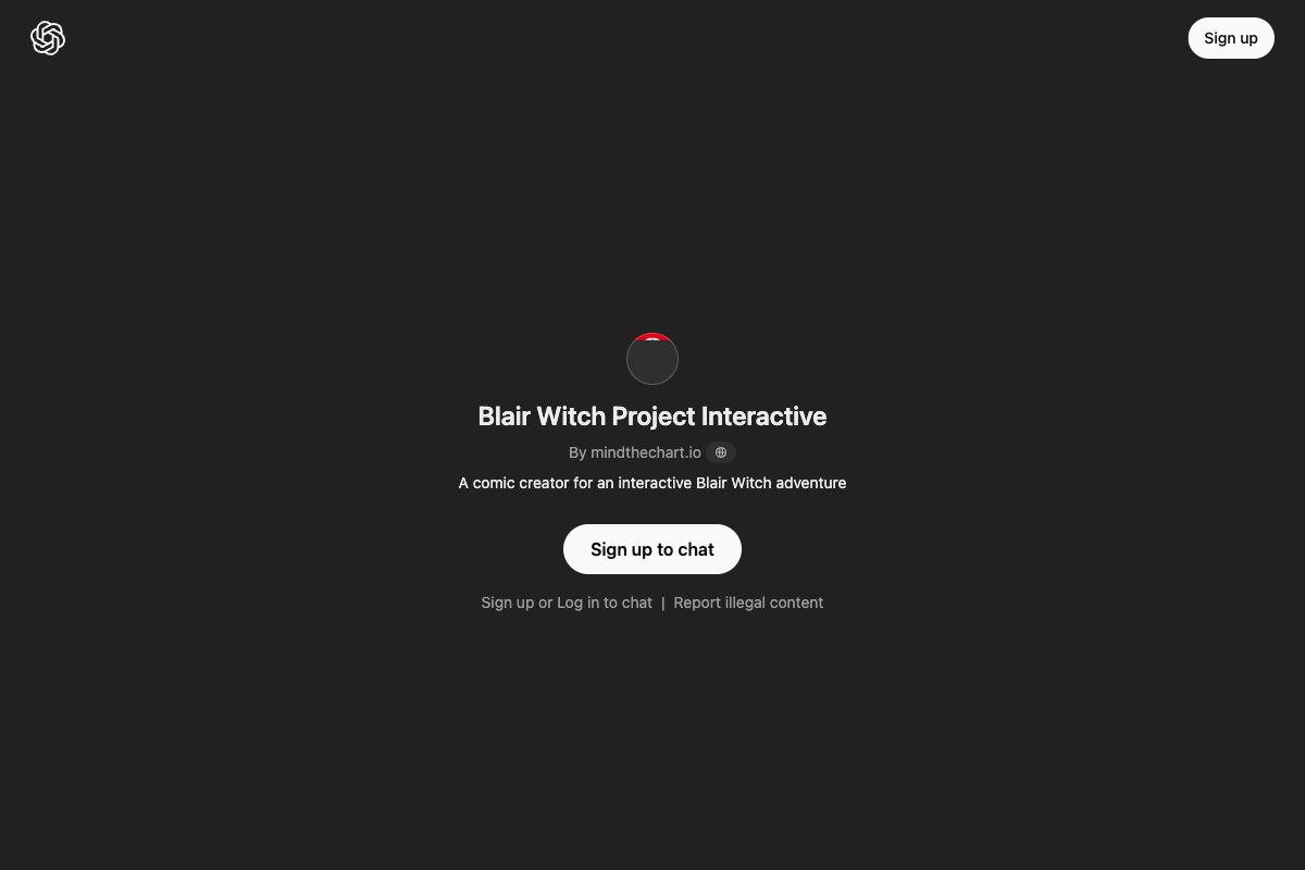 Blair Witch Project Interactive - Comic Creator