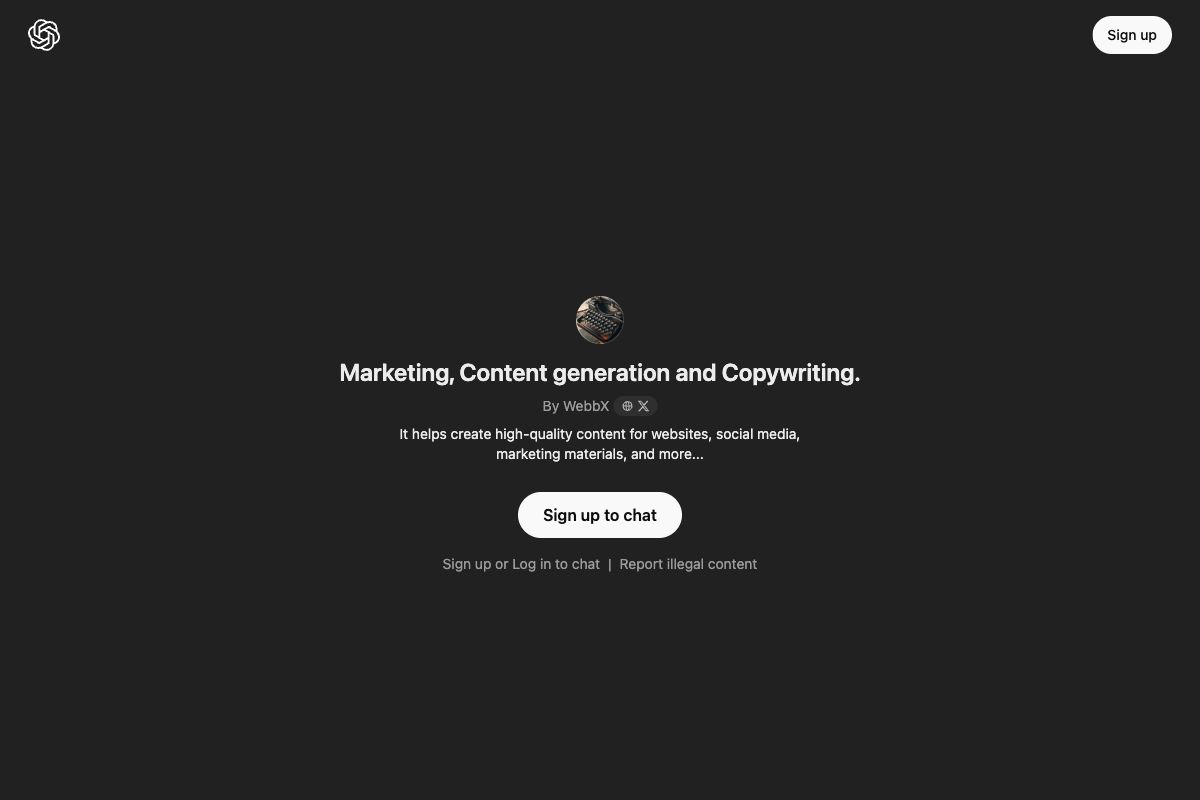 WebbX - Content Generation and Copywriting