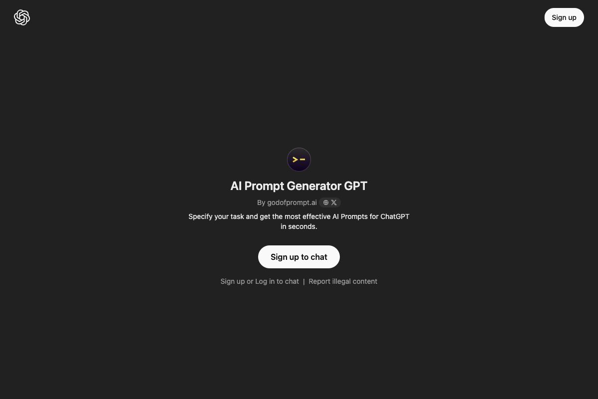 AI Prompt Generator GPT by godofprompt.ai