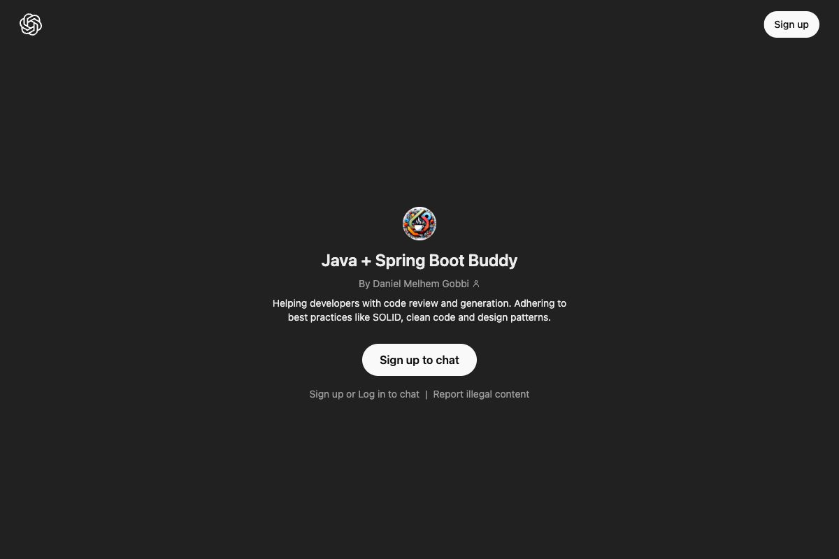 Java + Spring Boot Buddy