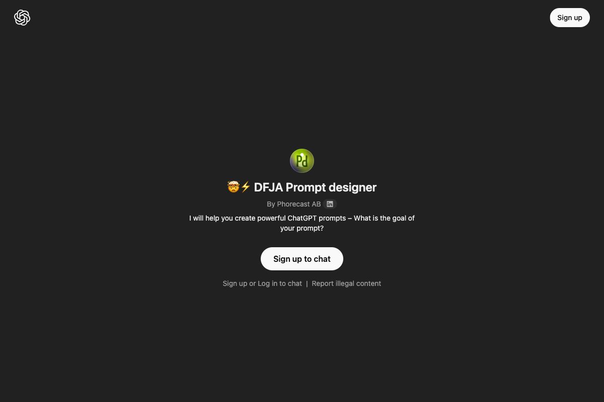 DFJA Prompt designer by Phorecast AB