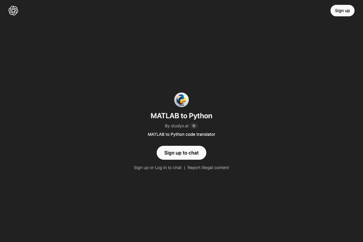 MATLAB to Python Code Translator by studyx.ai