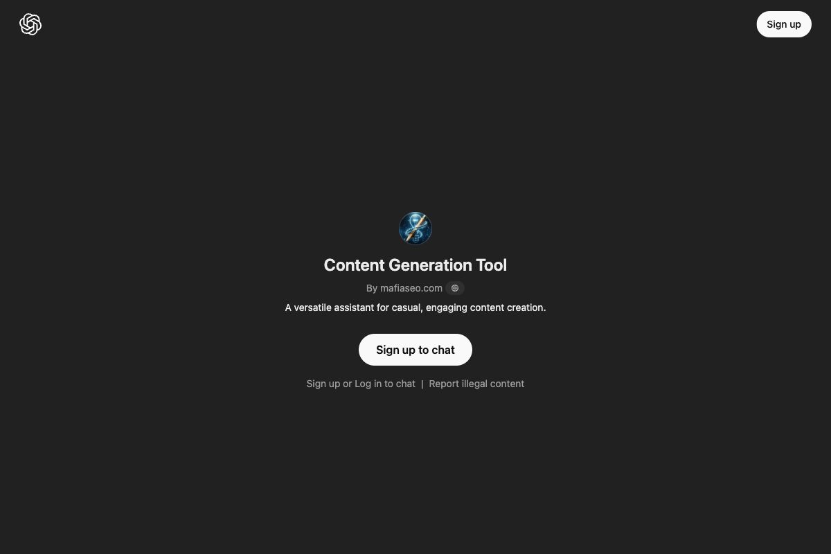 Content Generation Tool by mafiaseo.com