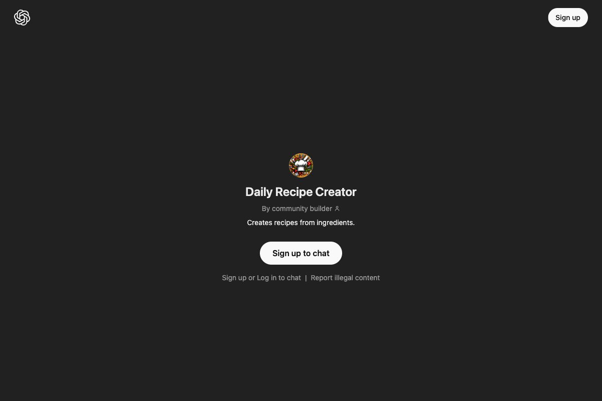 Daily Recipe Creator