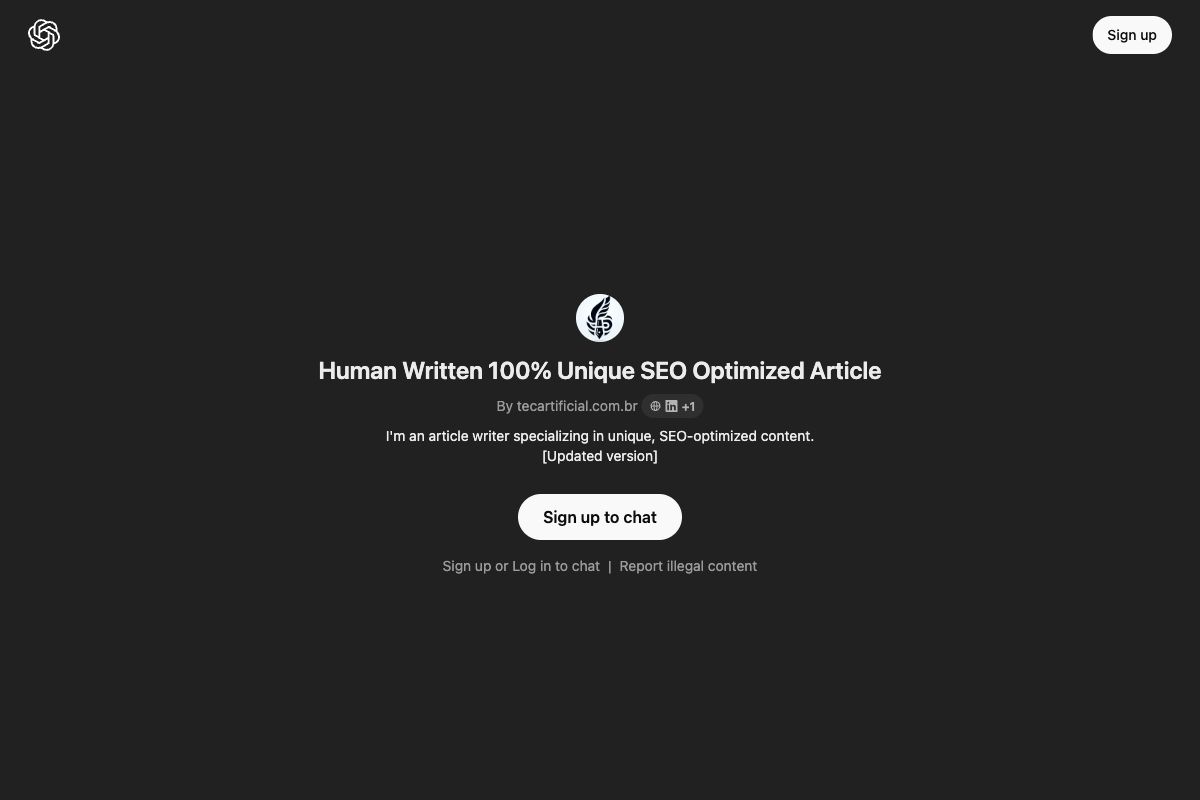 Human Written 100% Unique SEO Optimized Article