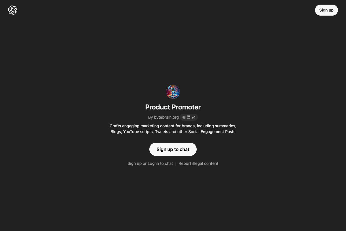 Product Promoter by bytebrain.org