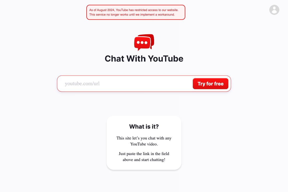 Chat with YouTube Video