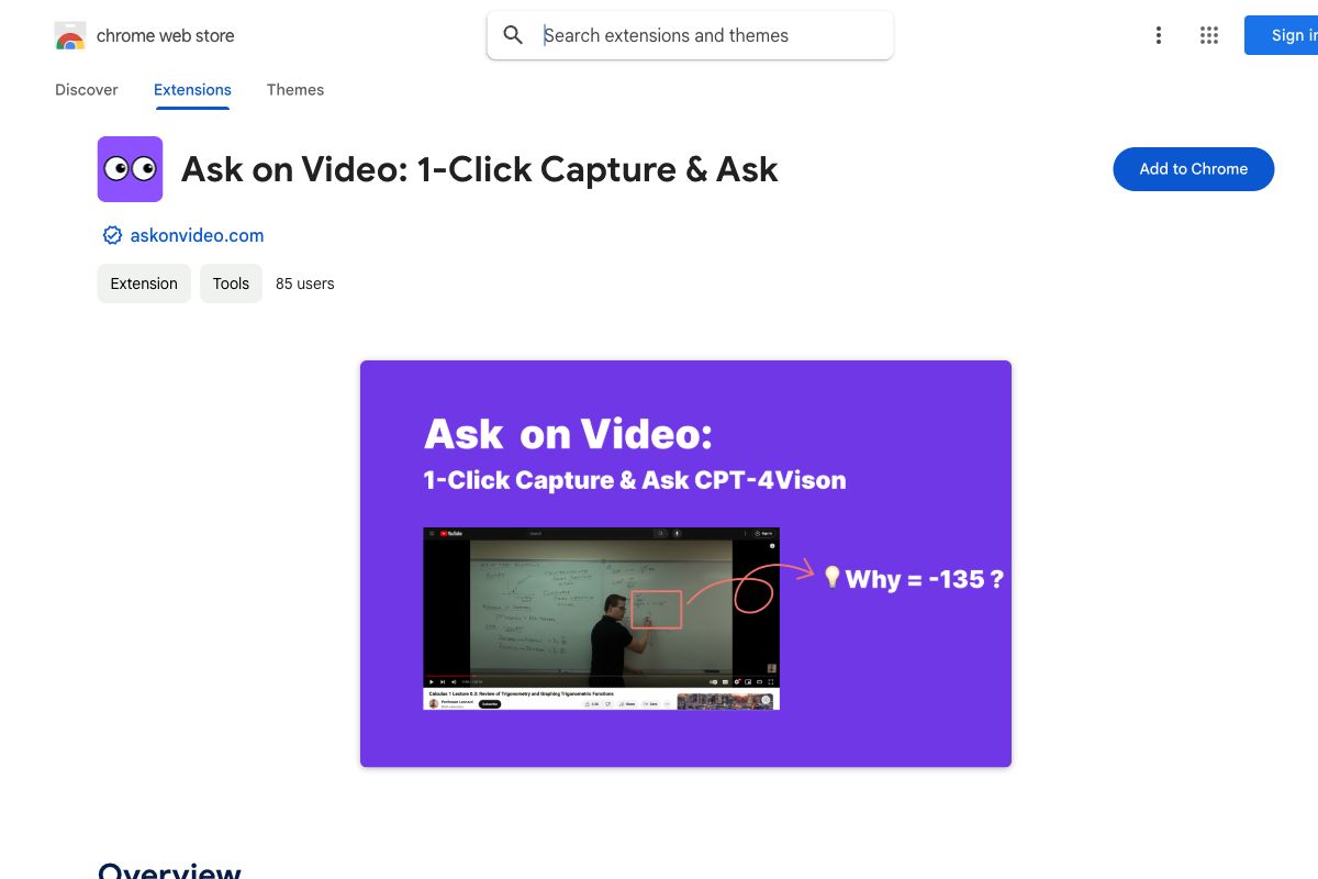 Ask on Video: 1-Click Capture & Ask