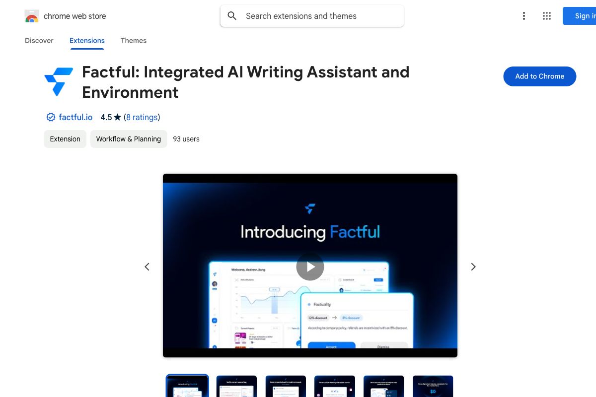 Factful: Integrated AI Writing Assistant and Environment