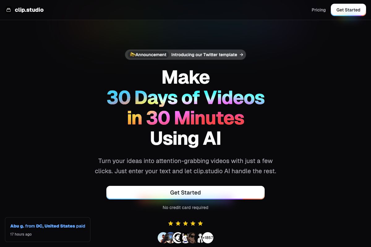 Clip Studio - Create viral short-form videos with AI