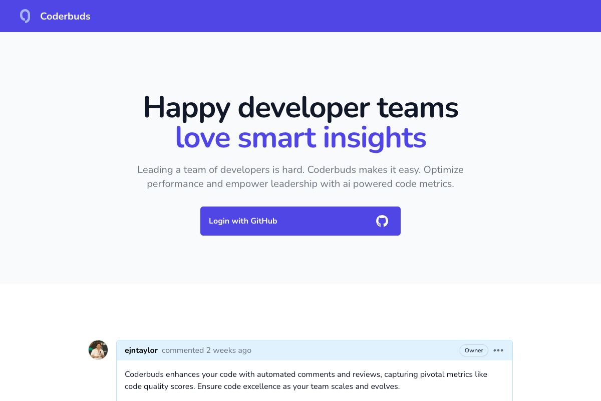 Coderbuds: AI Tools for Developers and Leads