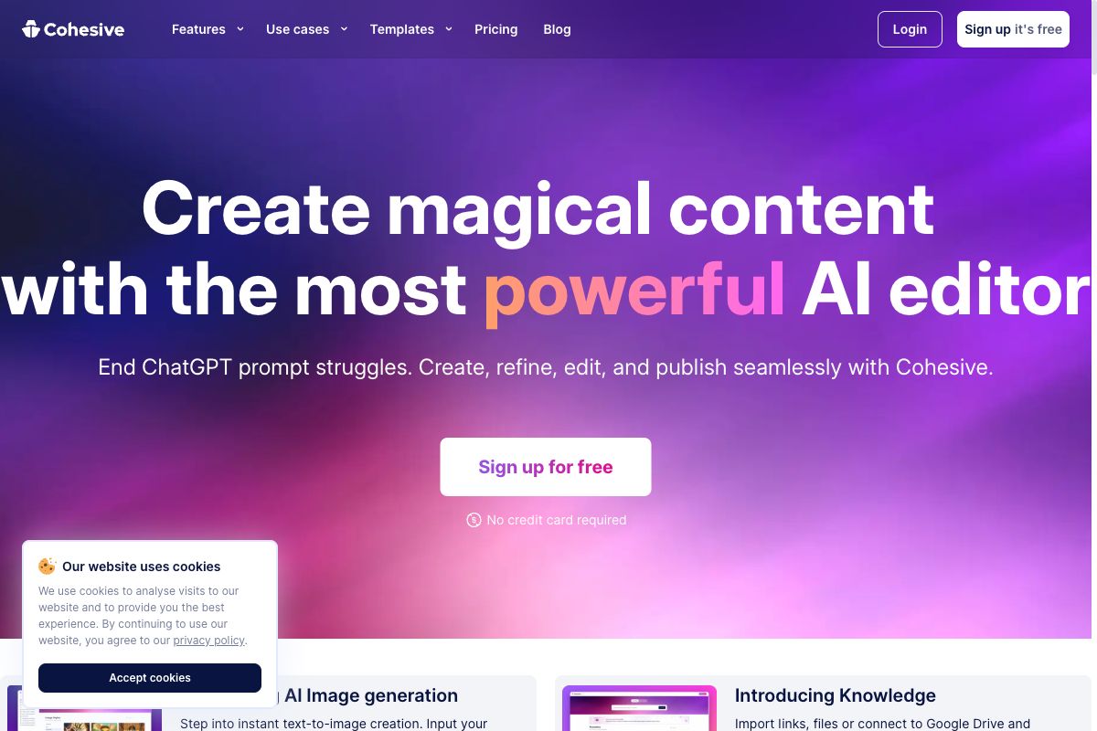 Cohesive - AI Content Creation Platform