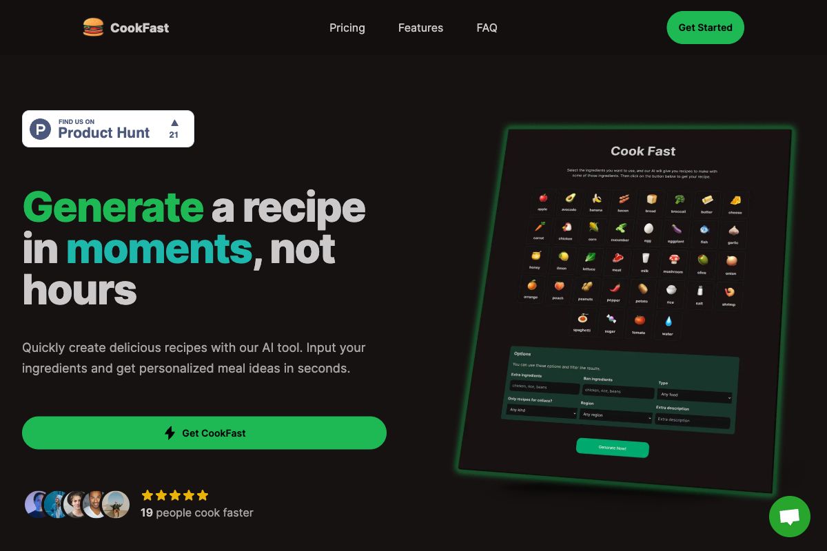 CookFast - AI Recipe Generator