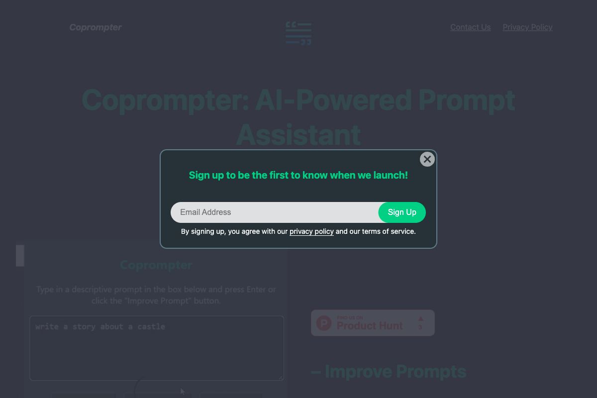 Coprompter: AI-Powered Prompt Assistant