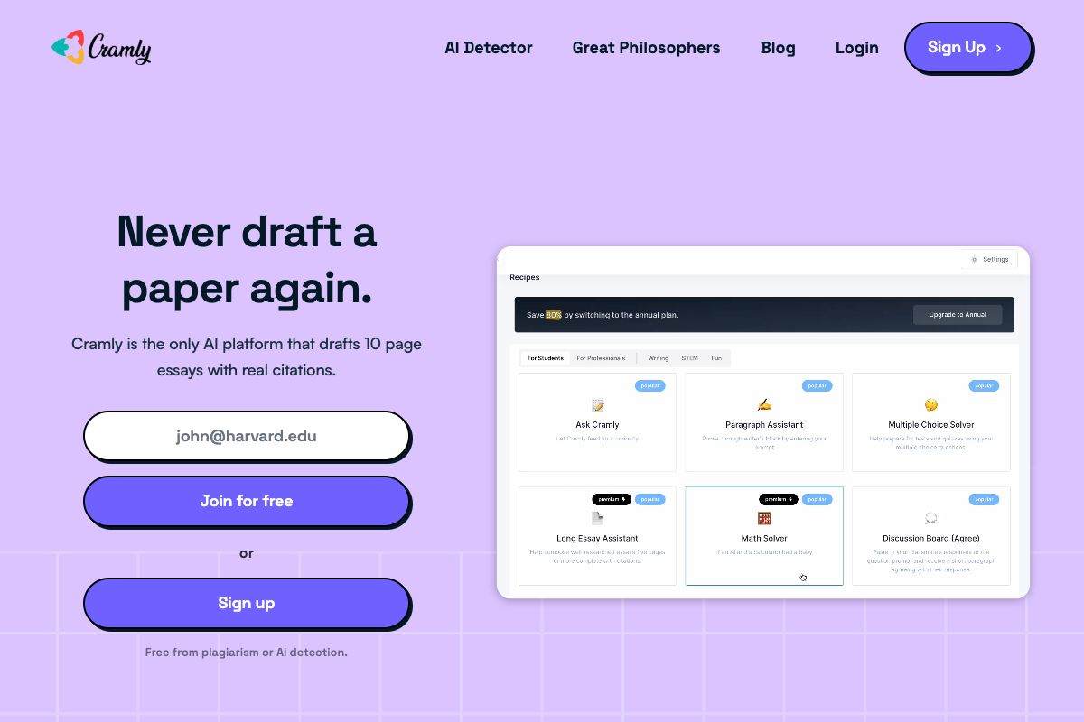 Cramly - AI-driven Essay Writing Platform