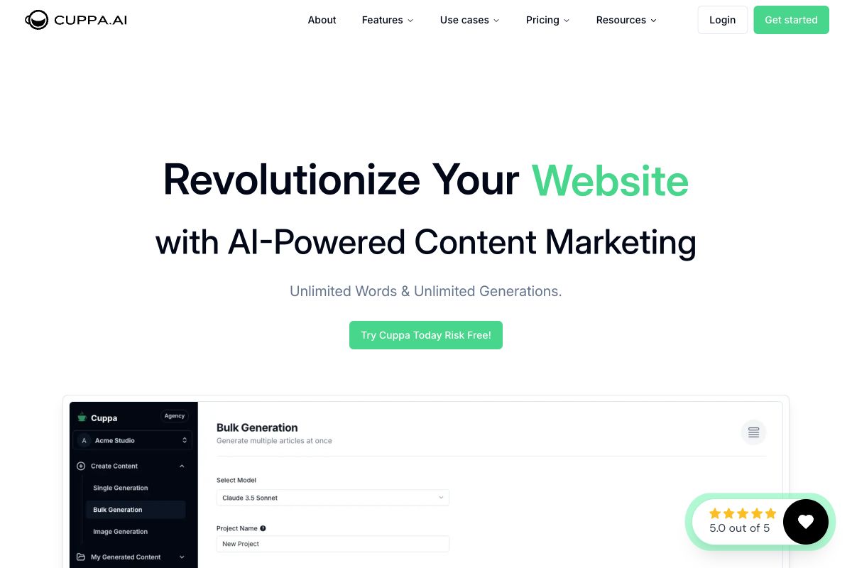 Cuppa - AI-Powered Content Marketing