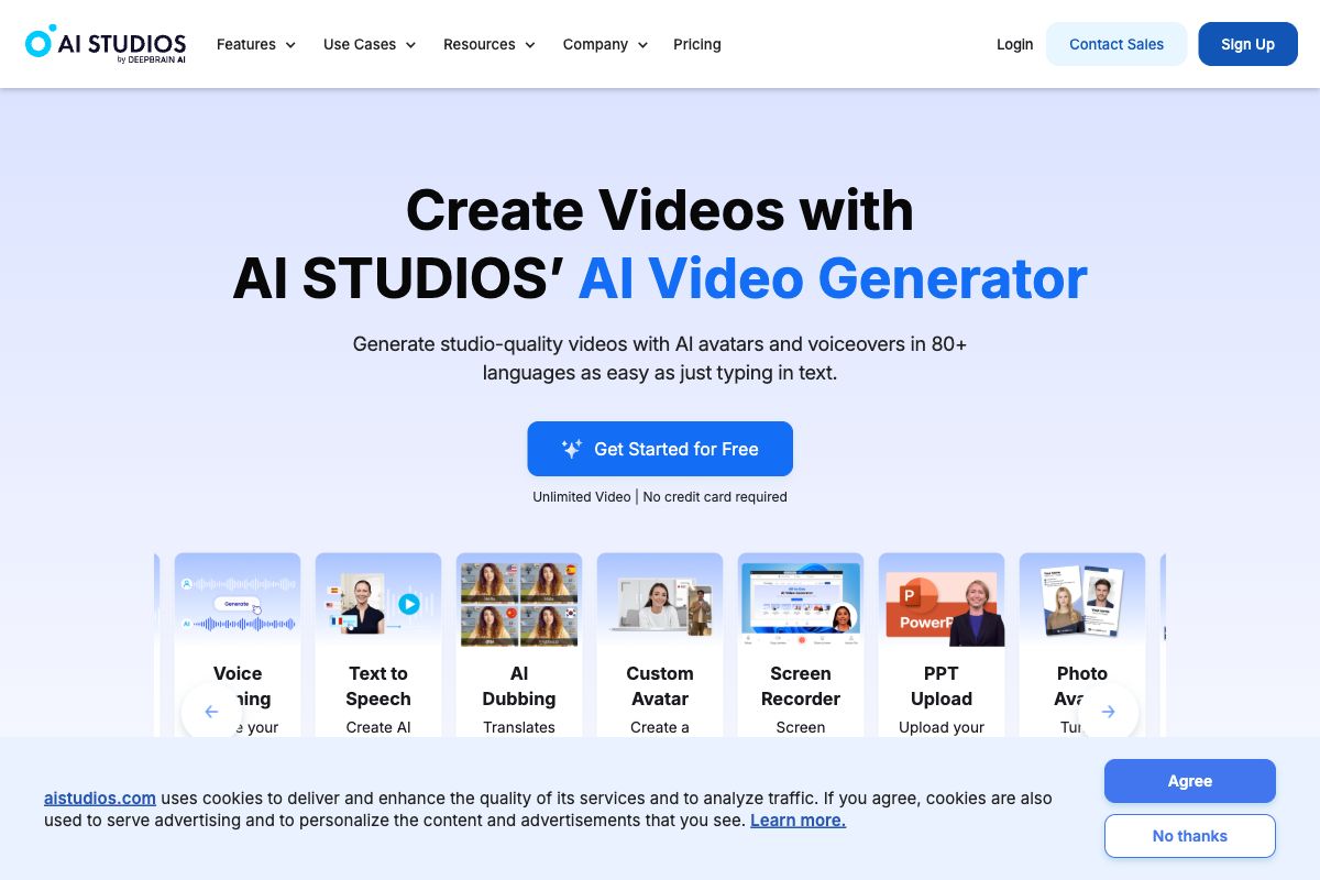 AI Studios: AI-Powered Video Creation Platform