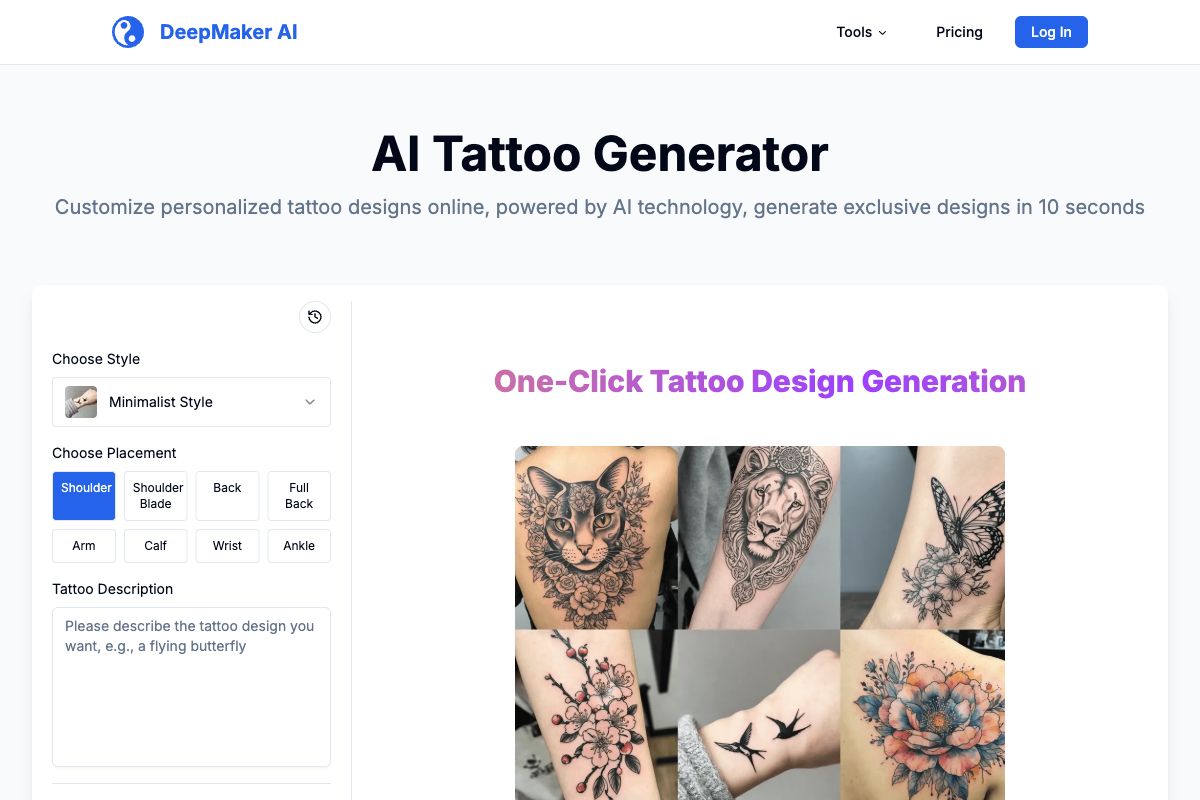 DeepMaker AI - AI Tattoo Generator