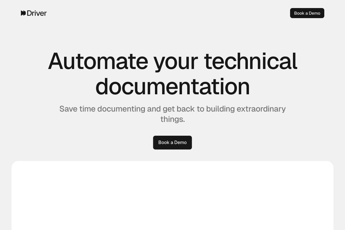 Driver: Automated Technical Documentation