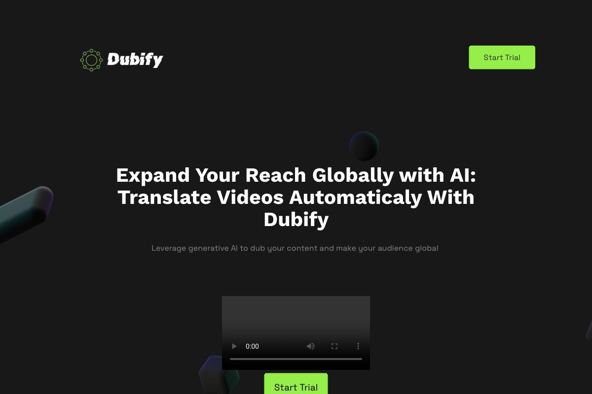 Dubify - Automate Video Dubbing with AI