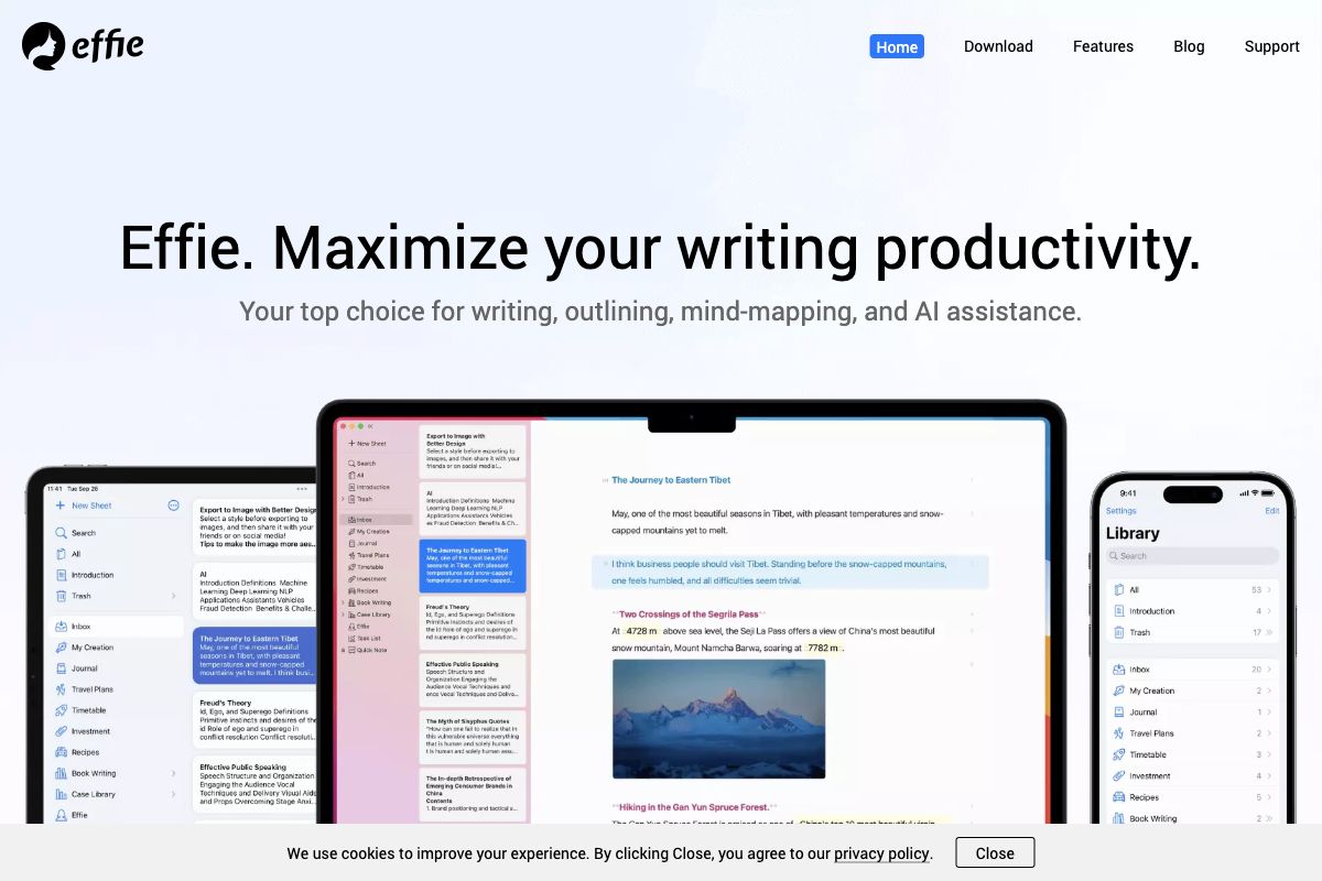 Effie - Maximize Your Writing Productivity