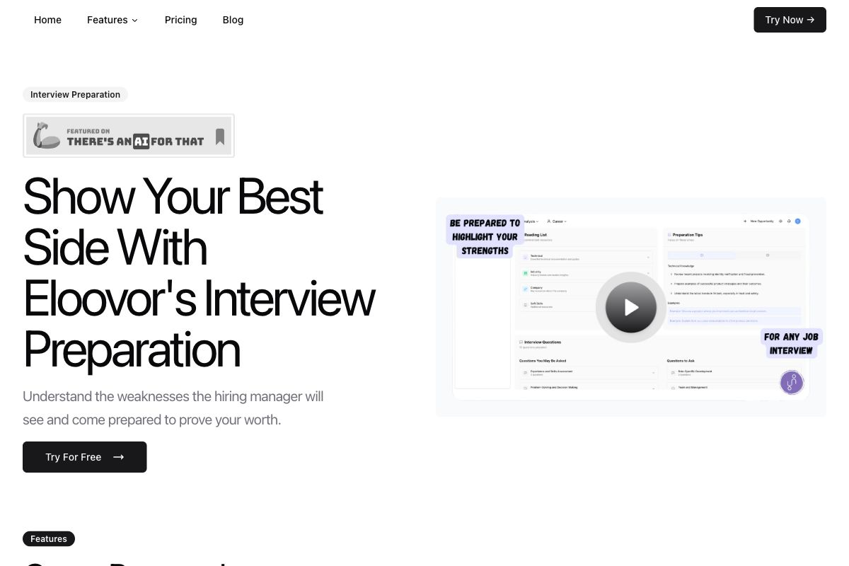 Eloovor: Interview Preparation Tool