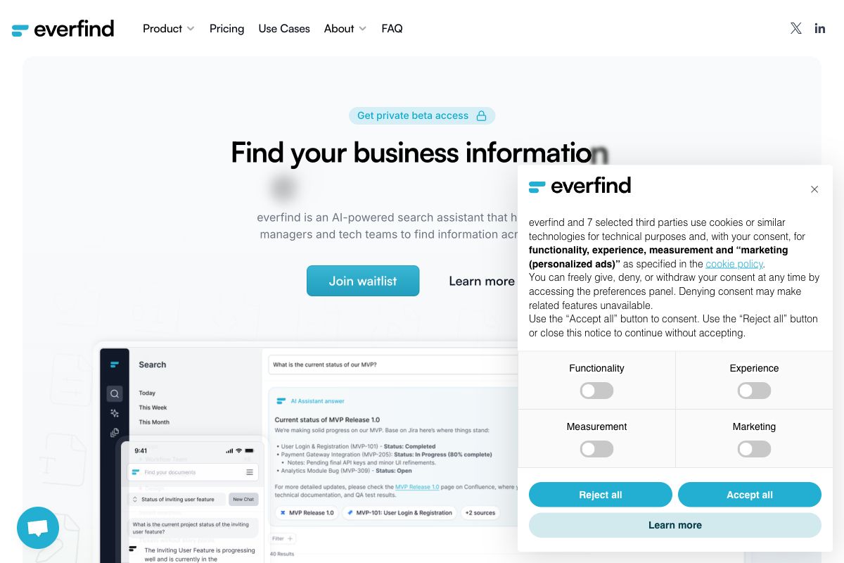 Everfind - AI-powered enterprise search and productivity assistant