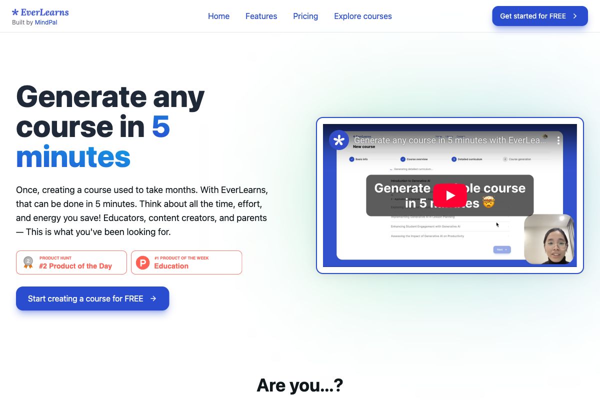 EverLearns - AI-Powered Course Generation Tool