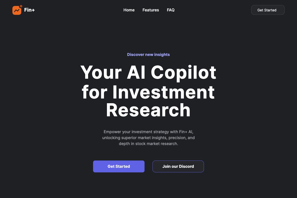 Fin+ - Your AI Copilot for Investment Research