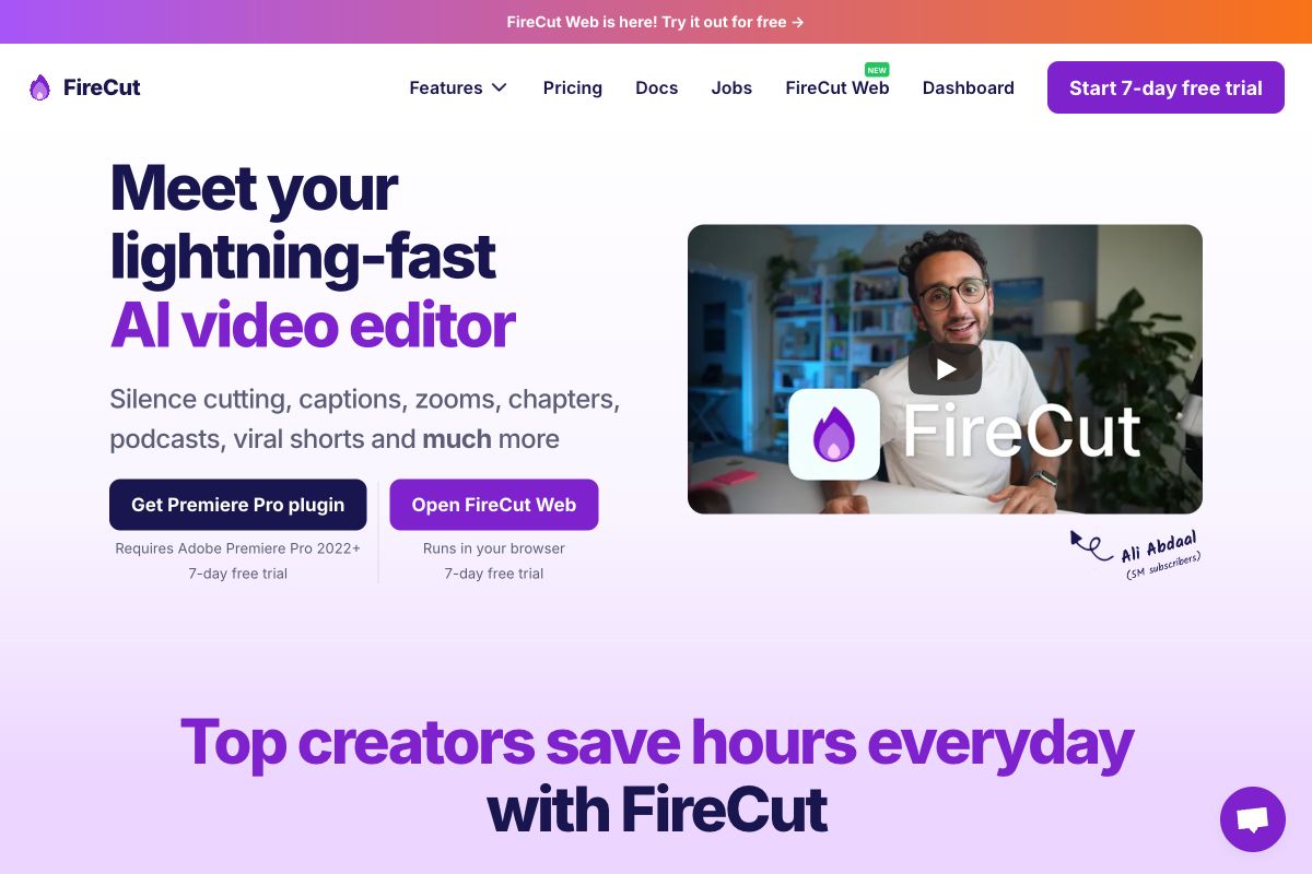 FireCut - AI Video Editing Tool