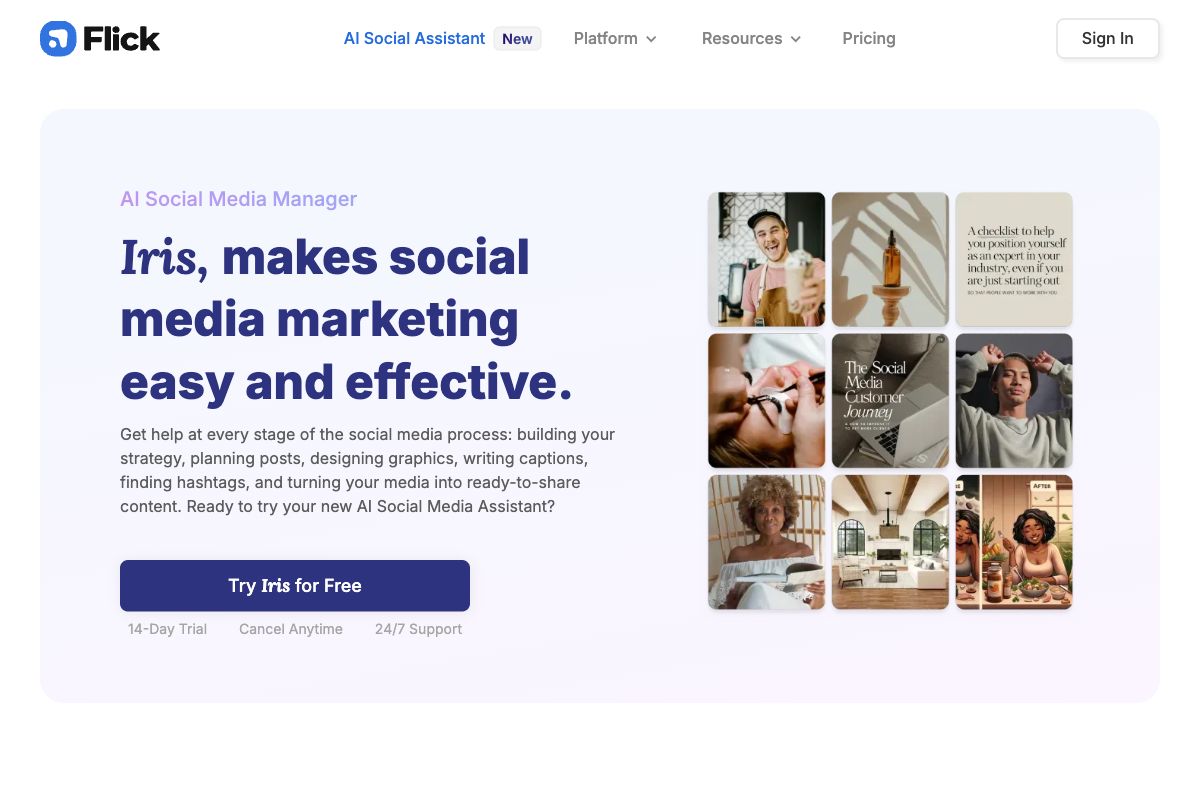 Iris - AI Social Media Assistant by Flick