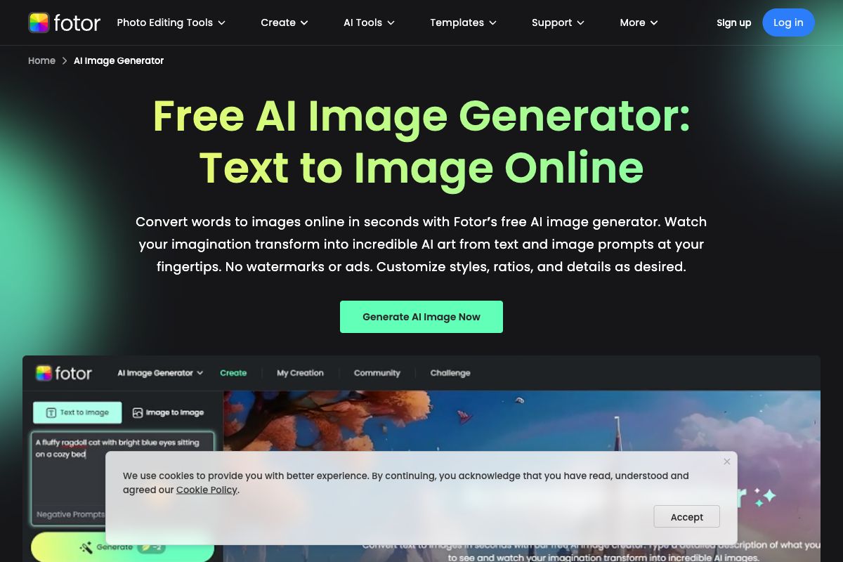 Fotor's AI Image Generator