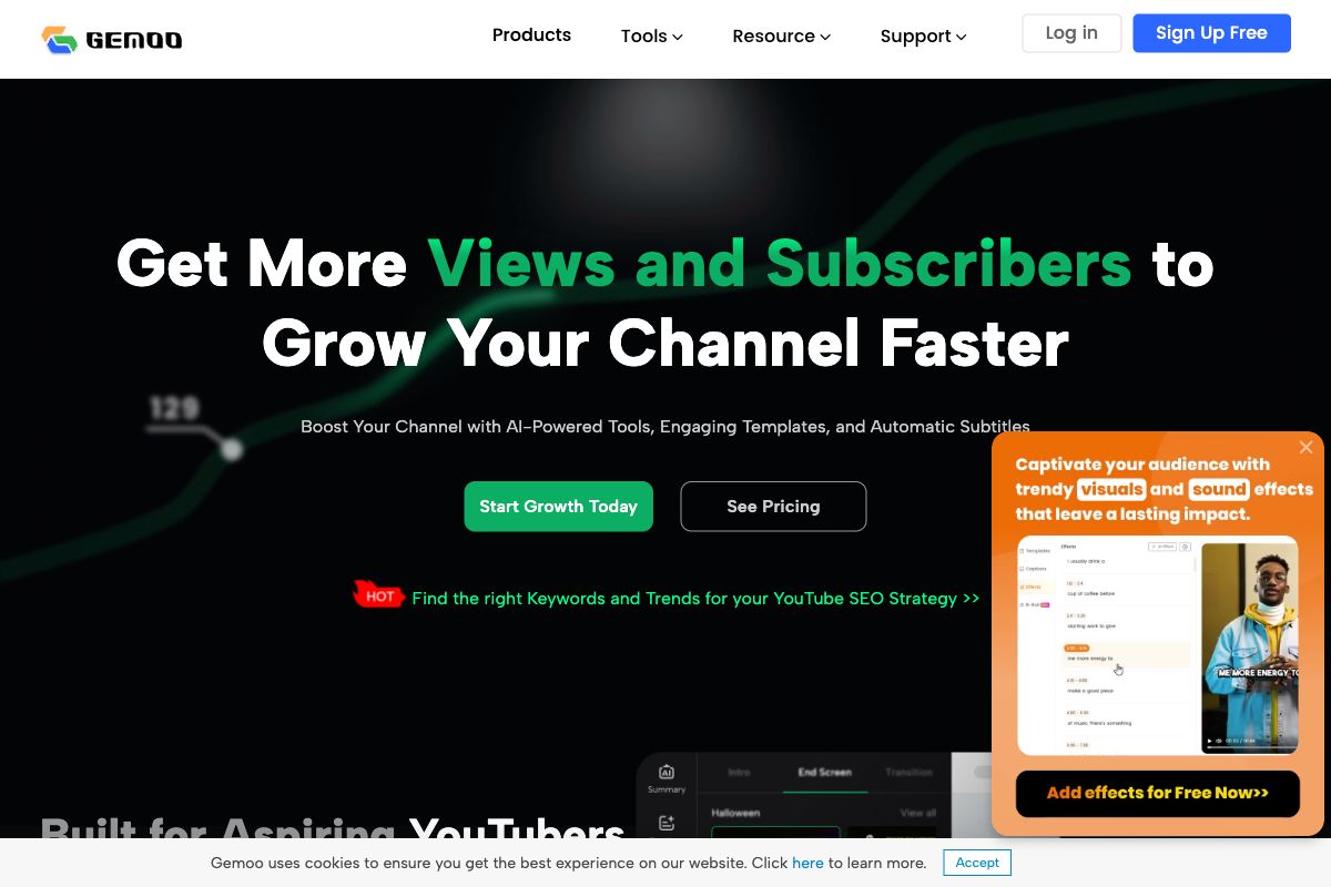 Gemoo - Boost Your Channel with AI-Powered Tools