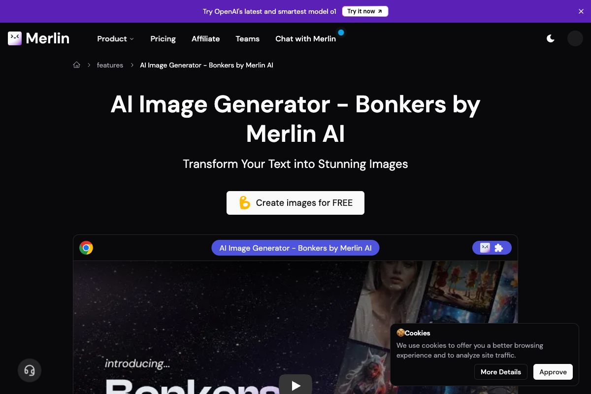 AI Image Generator - Bonkers by Merlin AI