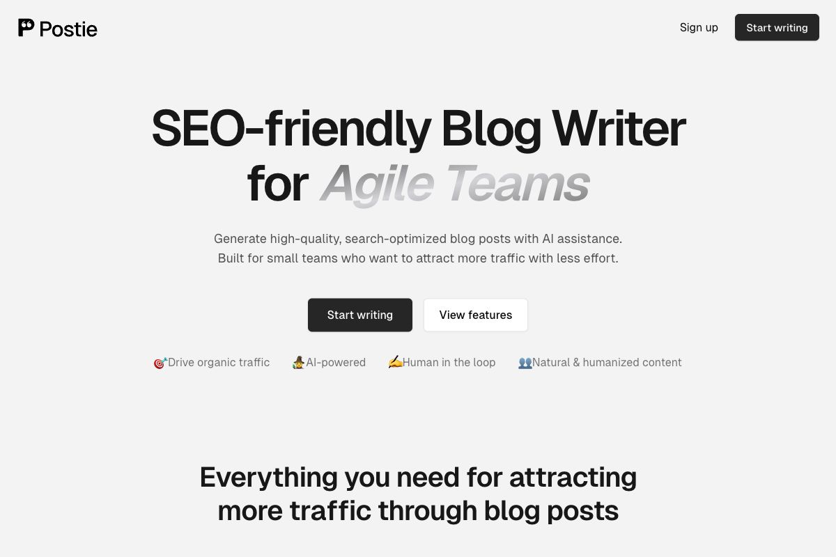 SEO-friendly Blog Writer for Agile Teams