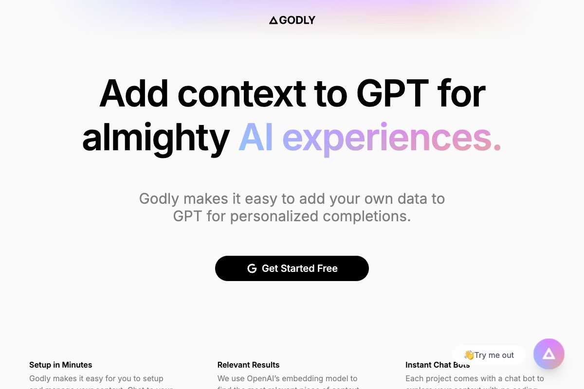 Godly: Personalized AI Context Tool